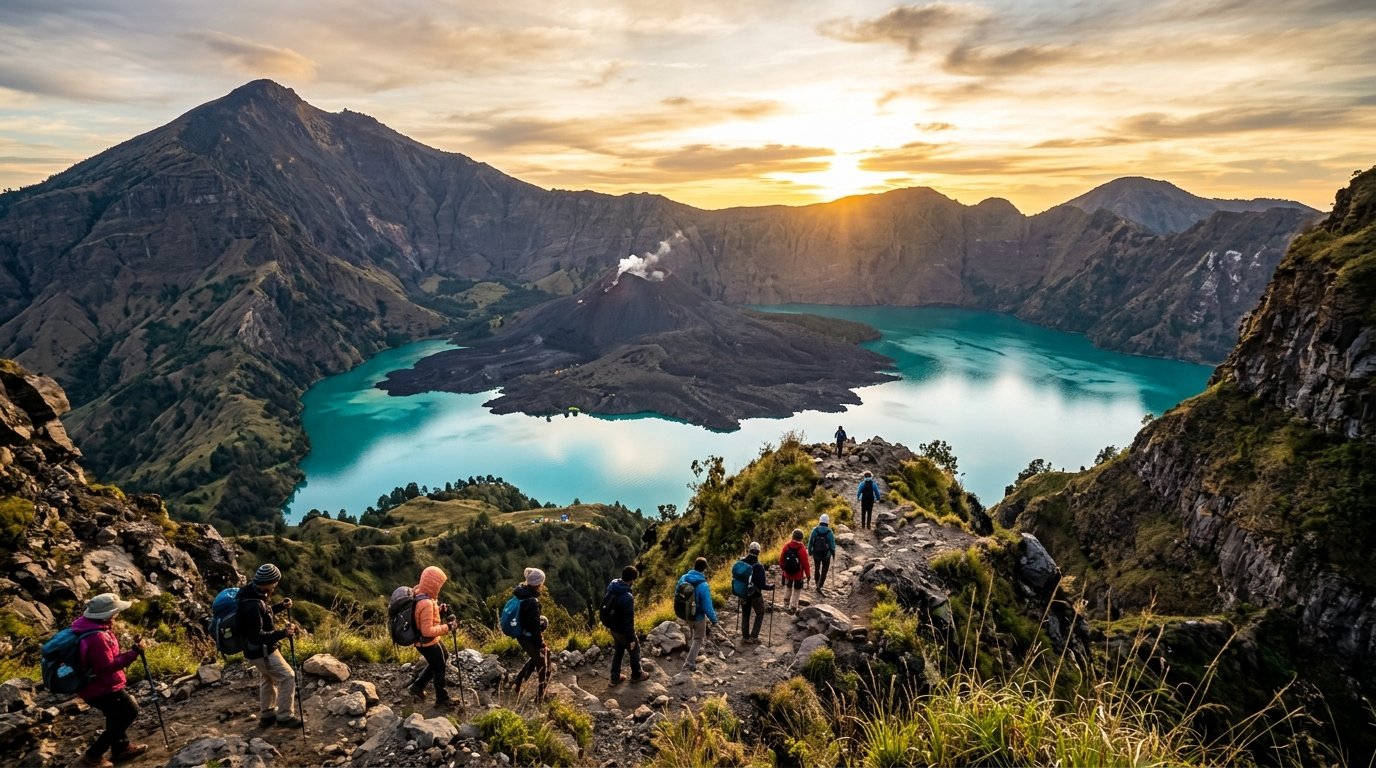 Mount Rinjani Trekking Crater Rim Lake Segara Anak